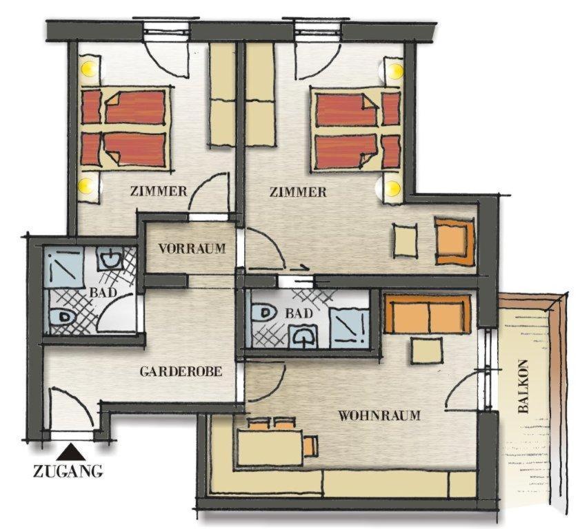 דירות פיס Haus Pregenzer מראה חיצוני תמונה